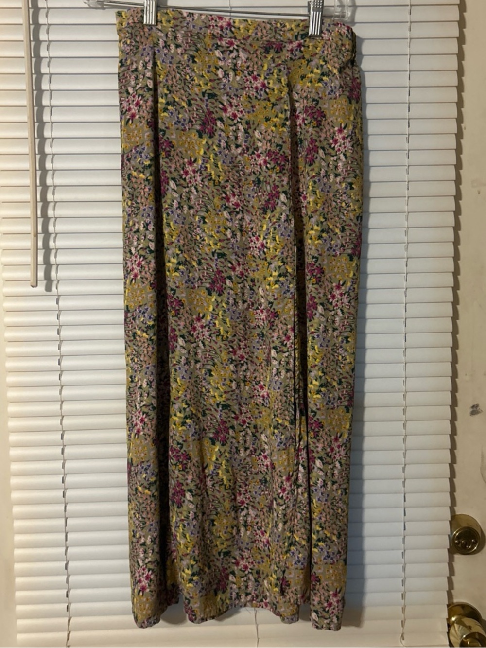 Philosophy Floral Maxi Skirt in Mustard, Pink and Green